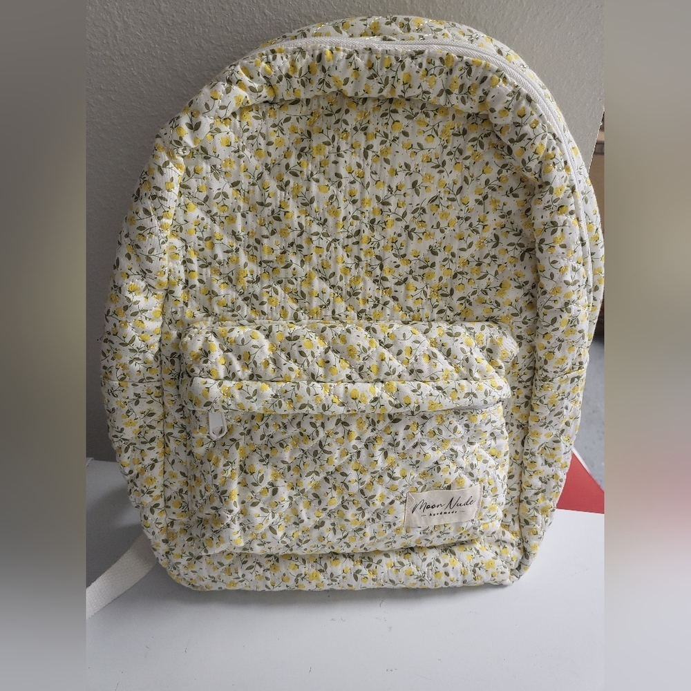 Moon Nude Handmade Floral Quilted Backpack